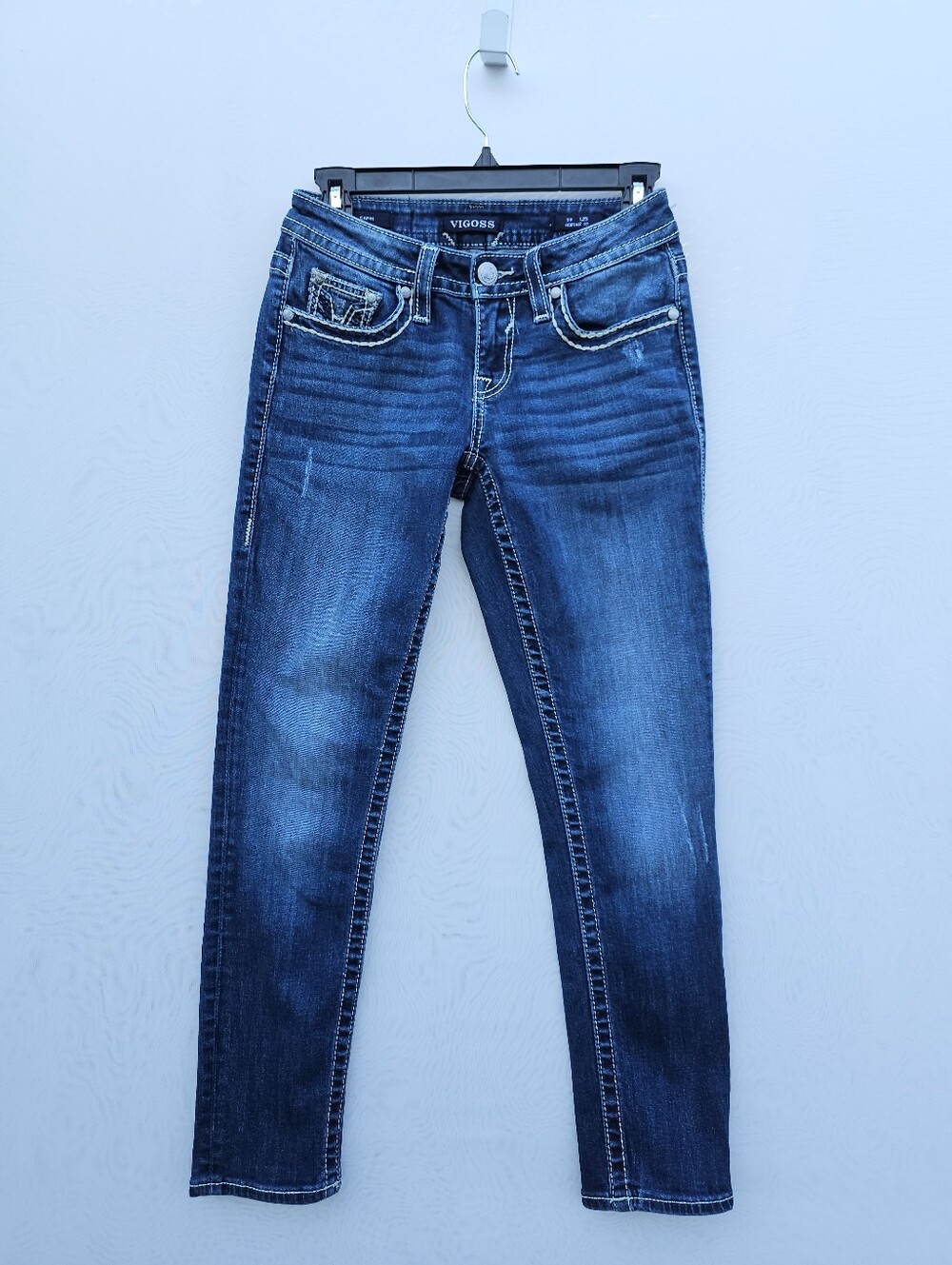 Vigoss Heritage Fit Capri Jeans Size 0 (25" Waist) Dark Wash Thick Stitching